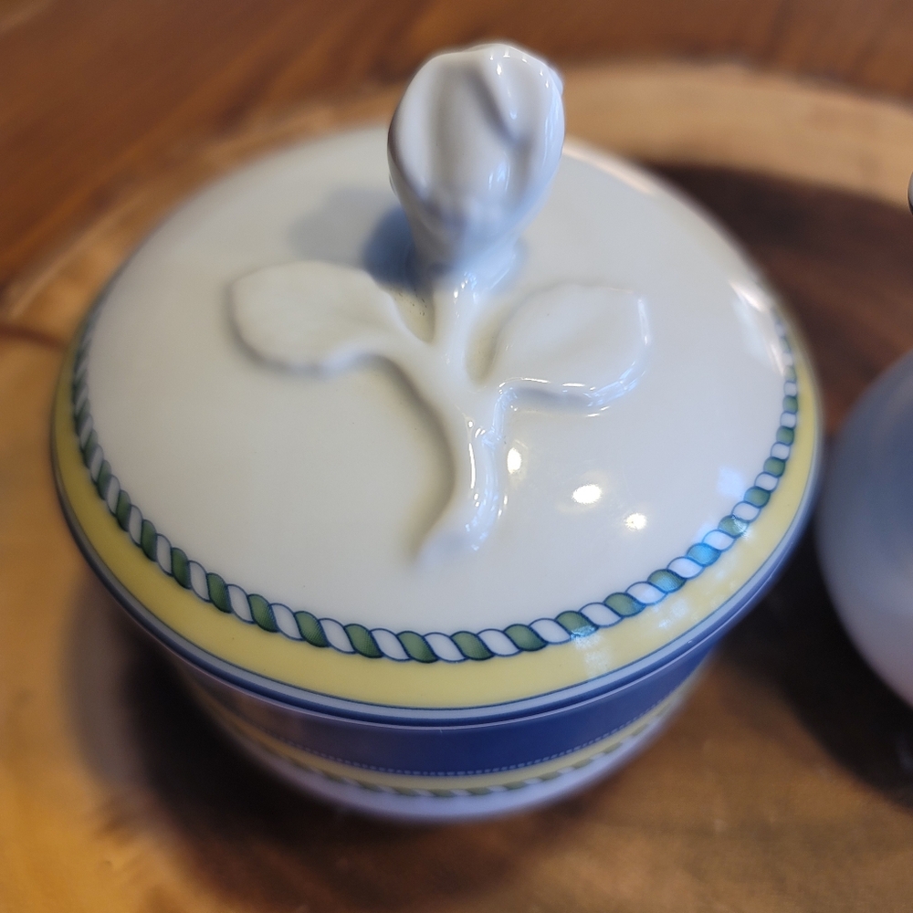 VTG Hutschenreuther Medley German Creamer and Lidded Sugar Bowl - Picture 3 of 13